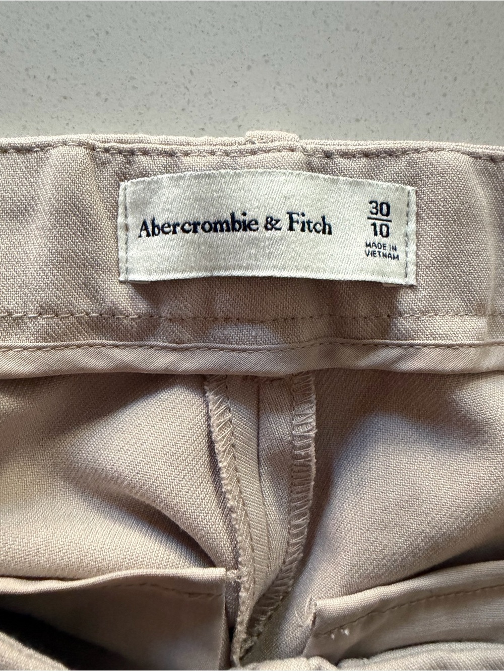Abercrombie & Fitch Womens Beige High Rise Pleated Wide Leg Trousers Size 10 - Picture 7 of 9
